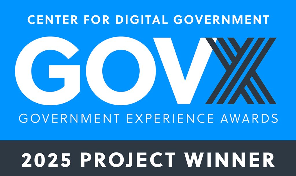 Center for Digital Government 2025 Government Experience Award Winner